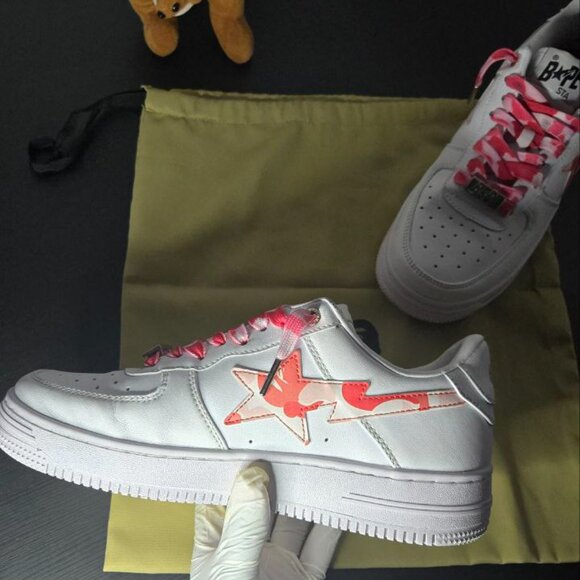 A Bathing Ape Bape Sta Low White ABC Camo Pink (2021) - Picture 3 of 6